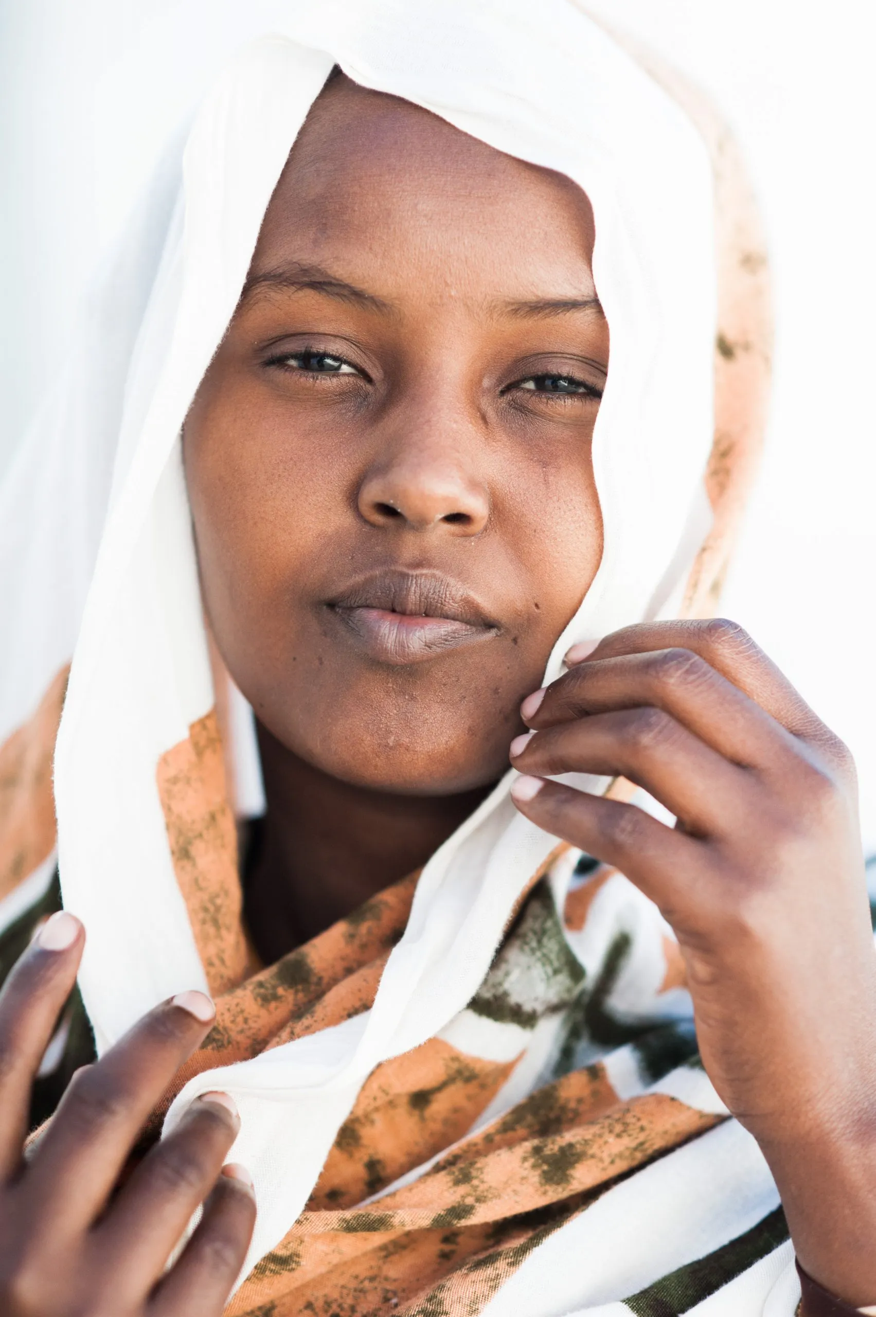 Portrait of a woman locked up in Ta’Kandja detention center in Malta.